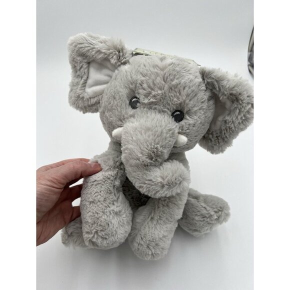 Kellytoy Kelly Baby Elephant Safari Plush Rattle Stuffed Sitting Toy Gray - Picture 2 of 5